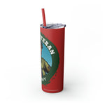 PROUD VETERAN US ARMY FEMALE Skinny Tumbler with Straw, 20oz CULTURAL GIFTS ACCESSORIES