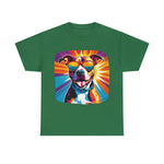 Pit Bull in shades, cool t-shirts, dog graphic shirts, fun shirts with dogs, unisex t-shirts