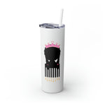 Afro Princess Skinny Tumbler with Straw, 20oz SOUL HAIR KIDS CUPS ACCESSORIES