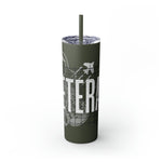 VETERAN  UNITED STATES ARMED FORCES Skinny Tumbler with Straw, 20oz VETERAN GIFTS ACCESSORIES