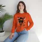 HALLOWEEN QUEEN Unisex Crewneck Sweatshirt GOOD VIBES SISTERHOOD