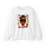 HALLOWEEN QUEEN Unisex Crewneck Sweatshirt GOOD VIBES SISTERHOOD