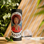 TRUST THE PROCESS PRAYER WORKS Skinny Tumbler with Straw, 20oz GOOD VIBES CULTURAL GIFTS AND ACCESSORIES