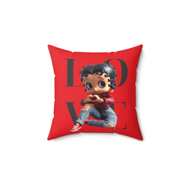 Betty Boop Pillow, Betty Boop, BettyBoop, Valentines Gift, Gift for Girlfriend, Red Pillow for Valentine, Betty Boop Decor, Love Pillow