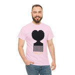 SOUL HAIR HEAD PARTED HEART Cotton Tee of Unisex Heavy Cotton Tee CULTURAL WEAR