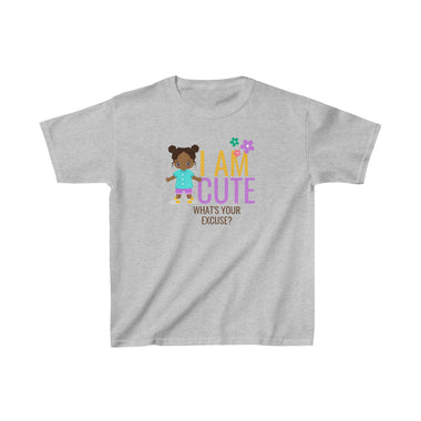 I AM CUTE fun Kids Cotton Tee AFRICAN AMERICAN CULTURAL GIRL WEAR