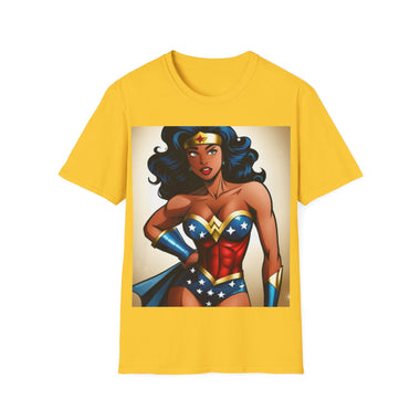 Vintage Wonder Woman, Beautiful Wonder Woman, Superwoman, Wonderwoman, womanly shirt, black super woman