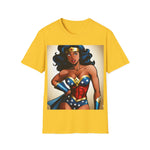 Vintage Wonder Woman, Beautiful Wonder Woman, Superwoman, Wonderwoman, womanly shirt, black super woman