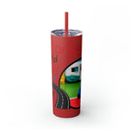 EXPLORING THE WORLD Skinny Tumbler with Straw, 20oz GOOD VIBES RV TRAVEL SISTERHOOD ACCESSORIES