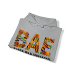 BAE black and educated kente cloth graphic print hoodie sweatshirt