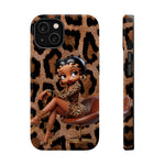 Betty Boop Leopard Cougar Print Magnetic Tough Cases, Boop Lover, Betty Lover, Betty Boop Gift, Boop Lover Gift