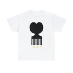 SOUL HAIR HEAD PARTED HEART Cotton Tee of Unisex Heavy Cotton Tee CULTURAL WEAR