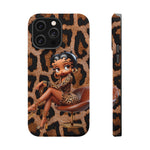 Betty Boop Leopard Cougar Print Magnetic Tough Cases, Boop Lover, Betty Lover, Betty Boop Gift, Boop Lover Gift