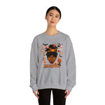 HALLOWEEN QUEEN Unisex Crewneck Sweatshirt GOOD VIBES SISTERHOOD