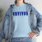 SURVIVOR COLON CANCER Heavy Cotton Tee GOOD VIBES WEAR FAITH