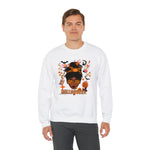 HALLOWEEN QUEEN Unisex Crewneck Sweatshirt GOOD VIBES SISTERHOOD