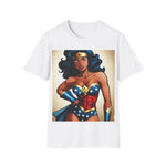 Vintage Wonder Woman, Beautiful Wonder Woman, Superwoman, Wonderwoman, womanly shirt, black super woman