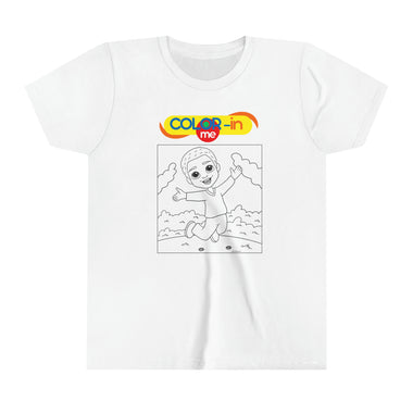 COLOR-IN ME BOY IN CLOUDS Youth Short Sleeve Tee Shirt CULTURAL GIFTS FOR KIDS