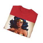 Vintage Wonder Woman, Beautiful Wonder Woman, Superwoman, Wonderwoman, womanly shirt, black super woman