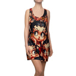 Betty Boop, Red Betty Boop, Betty Boop Dress, Cute Betty Boop Dress, Women's Cut & Sew Racerback Dress