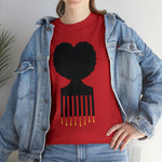 SOUL HAIR HEAD PARTED HEART Cotton Tee of Unisex Heavy Cotton Tee CULTURAL WEAR