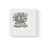 Customized Wedding Napkins White Coined Napkins