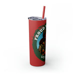 PROUD VETERAN US ARMY FEMALE Skinny Tumbler with Straw, 20oz CULTURAL GIFTS ACCESSORIES