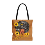 BLOOM Tote Bag Light Brown UNISEX MESSENGER BAG SISTERHOOD GOOD VIBES CULTURAL ACCESSORIES