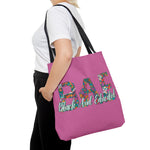 BAE BLACK AND EDUCATED PINK FLOWER Tote Bag UNISEX MESSENGER BAG  ACCESSORIES