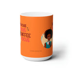 HOCUS POCUS COFFEE FOCUS ORANGE Ceramic Mug 15oz GOOD VIBES CULTURAL GIFTS