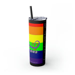 LOVE WINS Skinny Tumbler with Straw, 20oz PRIDE GIFTS ACCESSORIES