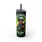 PROUD VETERAN US ARMY W2 Skinny Tumbler with Straw, 20oz CULTURAL GIFTS ACCESSORIES