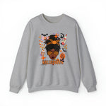 HALLOWEEN QUEEN Unisex Crewneck Sweatshirt GOOD VIBES SISTERHOOD