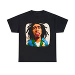 Bob Marley Cotton Tee of Unisex Heavy Cotton Tee Good Vibes