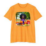 Autumn Vibes  graphic t-shirt, funny, fall, African American women custom designs