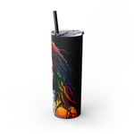 BEAUTIFUL BLACK WOMAN PRIDE Skinny Tumbler with Straw, 20oz CULTURAL GIFTS ACCESSORIES