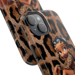 Betty Boop Leopard Cougar Print Magnetic Tough Cases, Boop Lover, Betty Lover, Betty Boop Gift, Boop Lover Gift