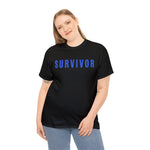 SURVIVOR COLON CANCER Heavy Cotton Tee GOOD VIBES WEAR FAITH