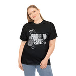 Proud to Serve, custom graphic t-shirt for veterans, unisex t-shirt, military veteran shirts, patriotic shirts