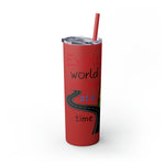 EXPLORING THE WORLD Skinny Tumbler with Straw, 20oz GOOD VIBES RV TRAVEL SISTERHOOD ACCESSORIES