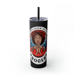 TRUST THE PROCESS PRAYER WORKS Skinny Tumbler with Straw, 20oz GOOD VIBES CULTURAL GIFTS AND ACCESSORIES