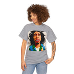 Bob Marley Cotton Tee of Unisex Heavy Cotton Tee Good Vibes