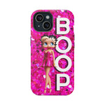 Betty Boop Pink Glitter Magnetic Tough Cases, Boop Lover, Betty Lover, Betty Boop Gift, Boop Lover Gift