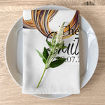 Personalized Broadcloth Napkins, Wedding napkins, Wedding Reception Napkins, Customized Napkins, Graphic Designed,