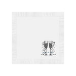 Personalized Wedding Napkins White Coined Napkins 003