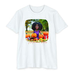 Autumn Vibes  graphic t-shirt, funny, fall, African American women custom designs