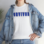 SURVIVOR COLON CANCER Heavy Cotton Tee GOOD VIBES WEAR FAITH