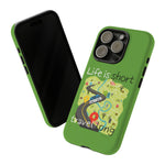 LIFE IS SHORT TRAVEL LIME GREEN Tough Cases ACCESSORIES