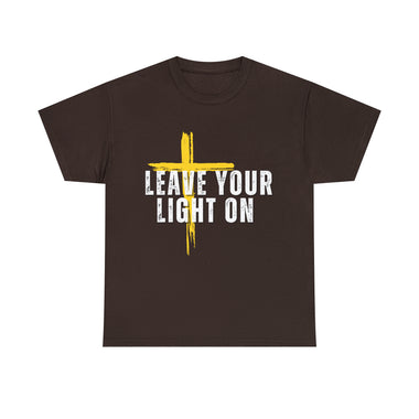 Leave Your Light On Unisex Heavy Cotton Tee Faith and Good Vibes