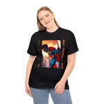 Black Superman on the Climb, graphic t-shirt, custom design, cool colors, african american, black designs